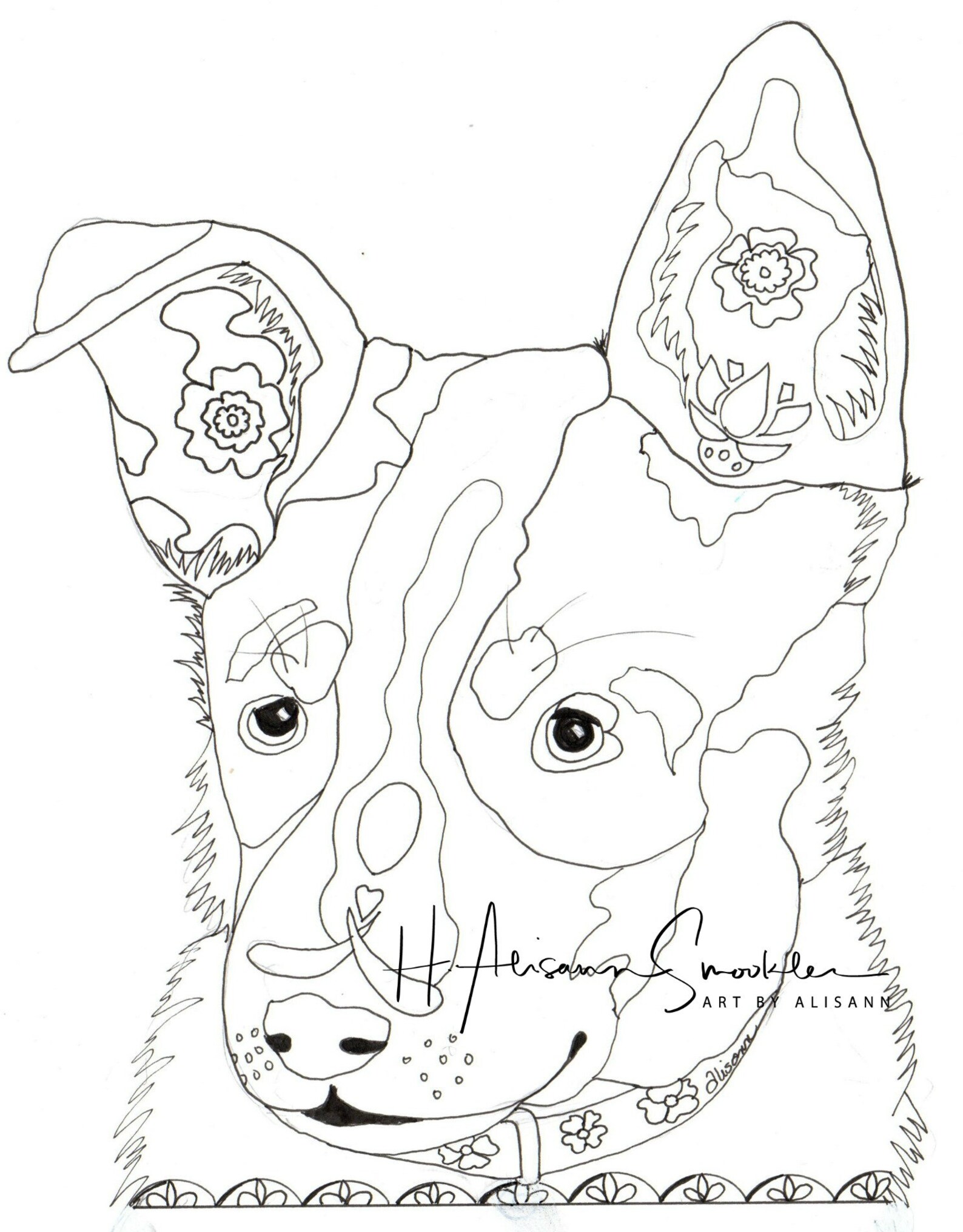 Australian Cattle Dog Instant Download Coloring Books for Etsy