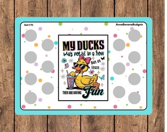 Ducks in a Row Scratch off Savings Challange