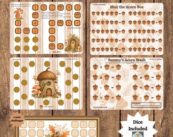 Sammy’s Acorn Savings Bundle with dice