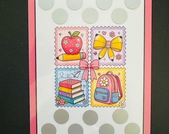 Back to School Stamp Scratch off Savings Challenge