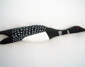 Hand carved and painted wood Loon wall sculpture by Randy Elaine Fisher , a bird carving. FISHER WILDLIFE