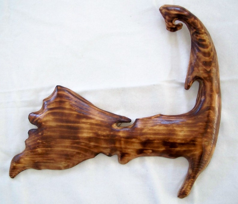 Cape Cod Massachusetts wood wall map.Hand carved from Etsy