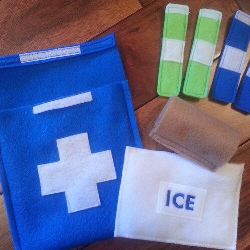 Felt First Aid Kit With Ice Pack 4 Bandages and Felt Medical Etsy