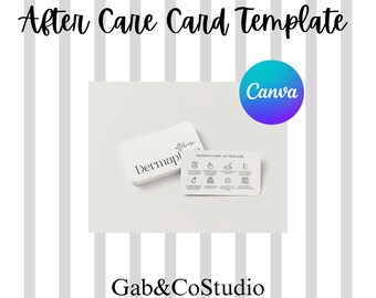 Editable Dermaplane Aftercare Cards Template | Esthetician Skincare Instructions | Canva Design (Digital Download)