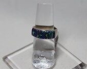 Opal & Sterling Silver Inlay Ring Size 7