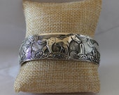 Sterling Silver Overlay Cuff Bracelet