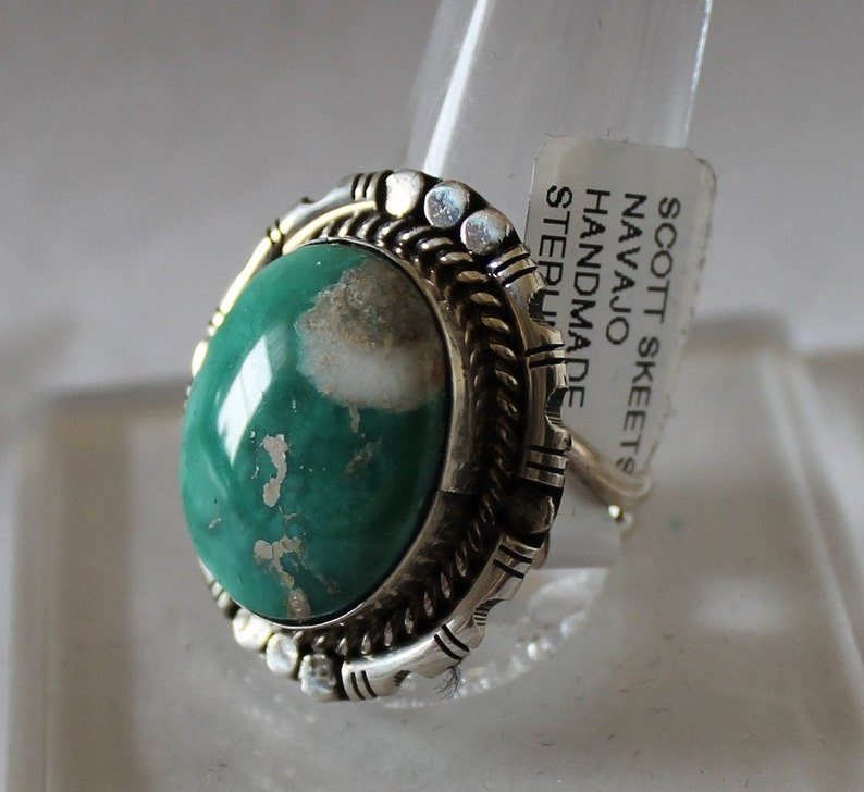 Broken Arrow Turquoise and Sterling Silver Ring 9