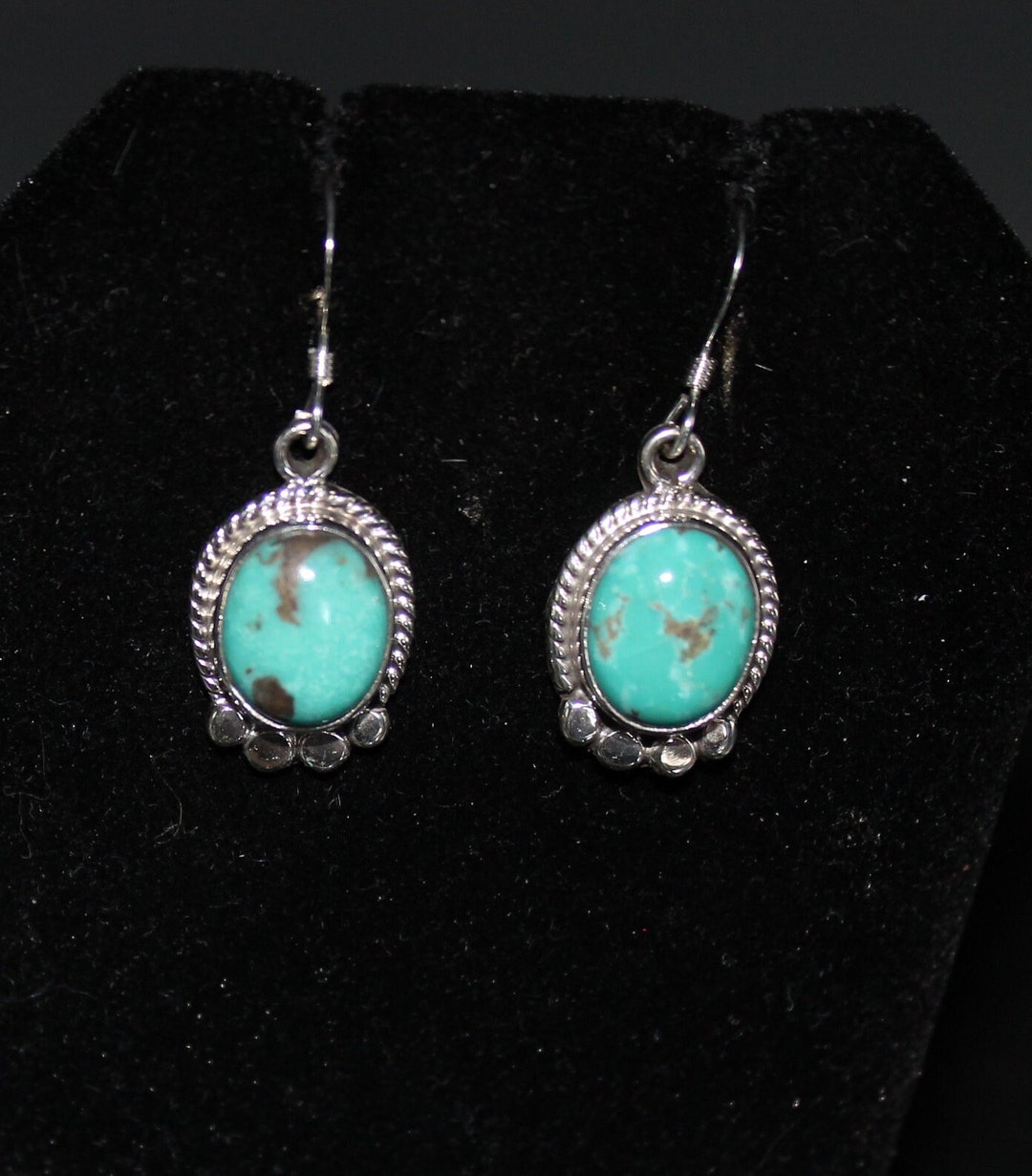IT Hada Collection Kingman Turquoise Sterling Silver Earrings