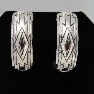Sterling Silver Half Hoop Earrings