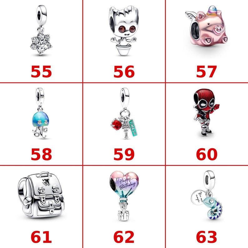 S925 Sterling Silber Stitch Herz Stern Charm Perlen, Geburtstag Zahl MOM baumeln Anhänger passt Pandora Armband, Disney Charm Geschenk für Tochter Bild 8