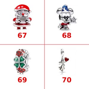 Stitch Charm S925 Sterling Silver, Lilo Stitch Angel Dangle Bead, Fits Pandora Bracelet, Xmas Gift for Her, Cartoon Character European Charm image 13