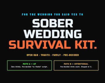 Sober Wedding Survival Kit | Open Bar Plan, Mindful Drinking Scripts (PDF)