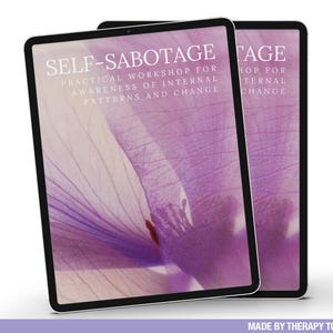 Blooming Flowers Workshop Printable PDF, Stop Self-Sabotaging Journaling, Self Discovery Workbook, Team Building & Coaching Tool