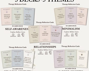 50 Tarjetas de Reflexión Profunda, Paquete Completo, Autoconciencia, Relaciones, Proceso de Sanación, Crecimiento Profesional y Tarjetas de Inspiración para el Minimalismo