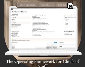 Chief of Staff Operating Framework – Notion Template for Executive Operations