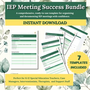 IEP Meeting Success Bundle