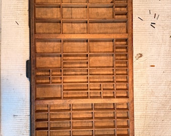 Vintage Letterpress Printer's Drawer Type Case Shadow Box #2