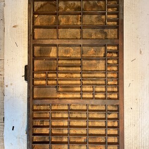 Vintage Letterpress Printer's Drawer Type Case Shadow Box #24