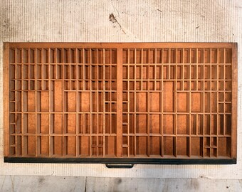 Caja tipográfica antigua para cajón de imprenta n.° 19