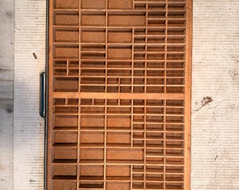 Caja tipográfica antigua para cajón de imprenta n.° 2