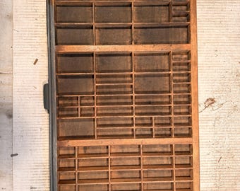 Caja tipográfica antigua para cajón de imprenta n.° 45