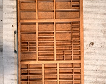 Caja tipográfica antigua para cajón de imprenta n.° 6