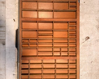 Caja tipográfica antigua para cajón de imprenta n.° 10