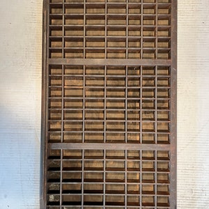 Vintage Letterpress Printer's Drawer Type Case Shadow Box #21