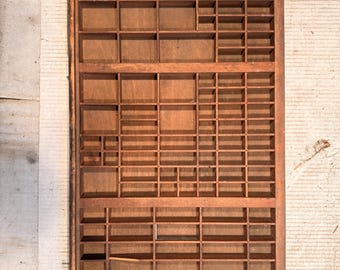 Caja tipográfica antigua para cajón de imprenta n.° 11