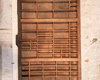 Caja tipográfica antigua para cajón de imprenta n.° 36