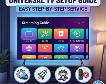 Guía de configuración universal de TV por streaming: Smart TV, Firestick, Android (Descarga digital)