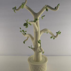 Adorno mini árbol de Navidad Snowbunnies de Department 56, figura de pueblo de Pascua de porcelana bizcochada
