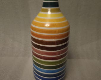 Aceitera de cerámica Frantoio Muraglia Rainbow, pintada a mano, de estilo italiano (500 ml).