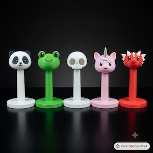 Supporto per cuffie a forma di animale carino - Organizer da scrivania Kawaii - Supporto per cuffie a forma di rana, teschio, panda e drago per giocatori e streamer - Regalo stampato in 3D