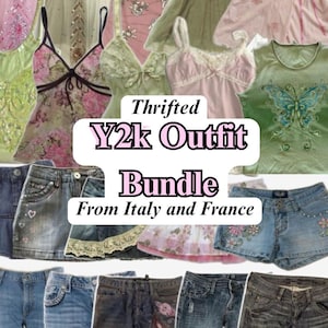 Y2K Thrift Outfit-paket | Personlig y2k Mystery Box från Italien Frankrike