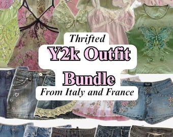 Pacchetto di abbigliamento vintage Y2K / Scatola misteriosa Y2K personalizzata dall'Italia e dalla Francia