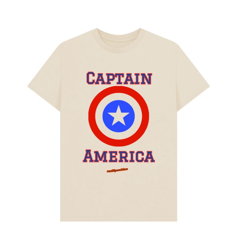 Captain America Mens T-shirt Oat