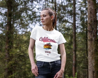 Camiseta de cuello redondo de California