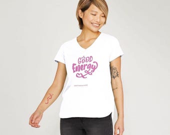 Good Energy V Neck T-shirt For Women
