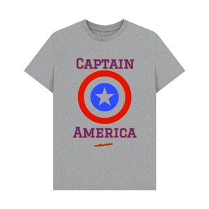 Captain America Mens T-shirt Athletic Grey