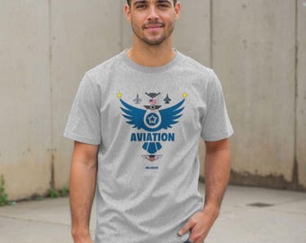 Camiseta de aviación para hombre