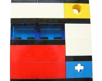 Geek chic Primary Colors brooch - made from LEGO® bricks - MONDRIAN - Bauhaus - De Stijl