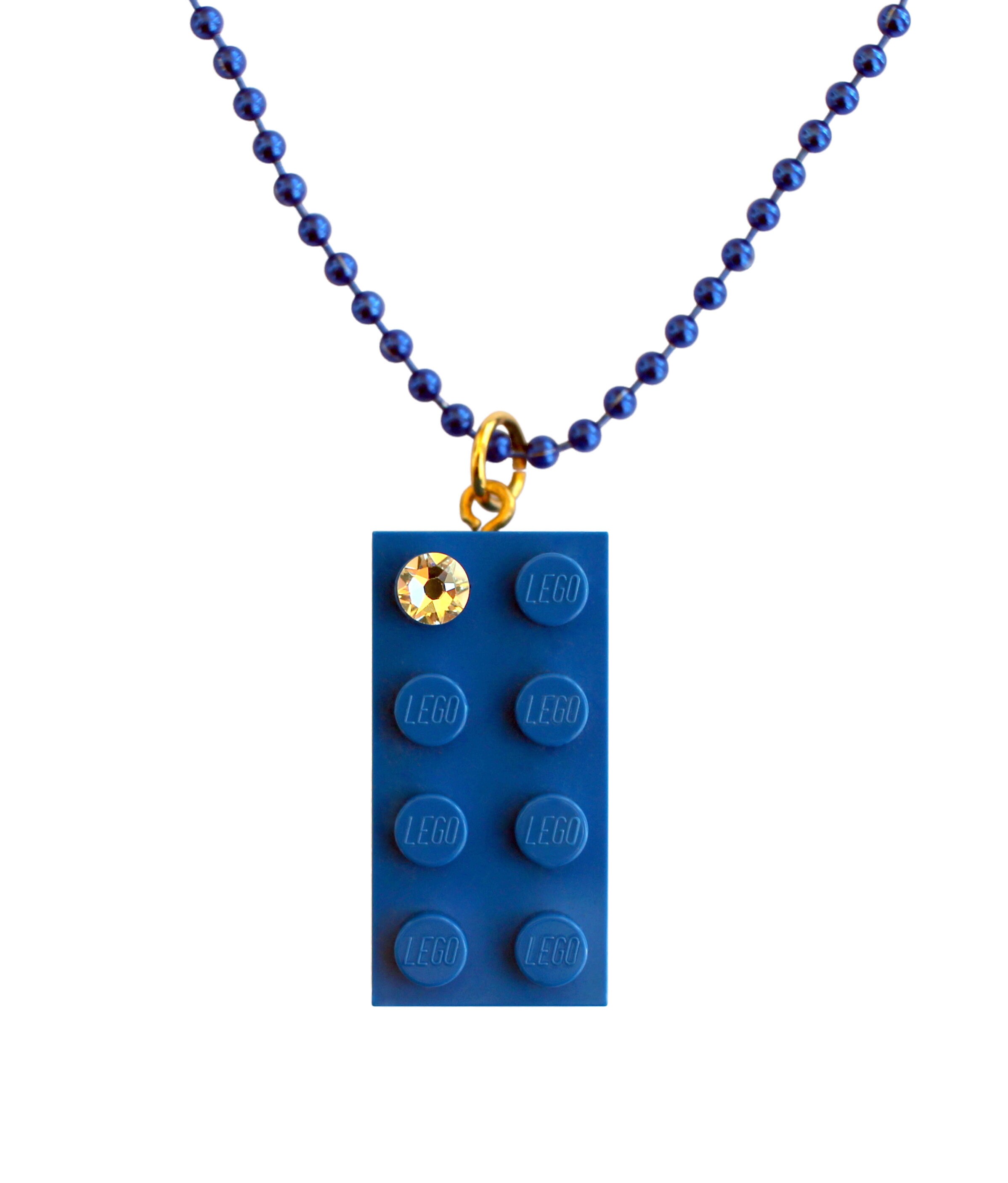 Dark Blue LEGO® Brick 2x4 With a 'diamond' Color SWAROVSKI