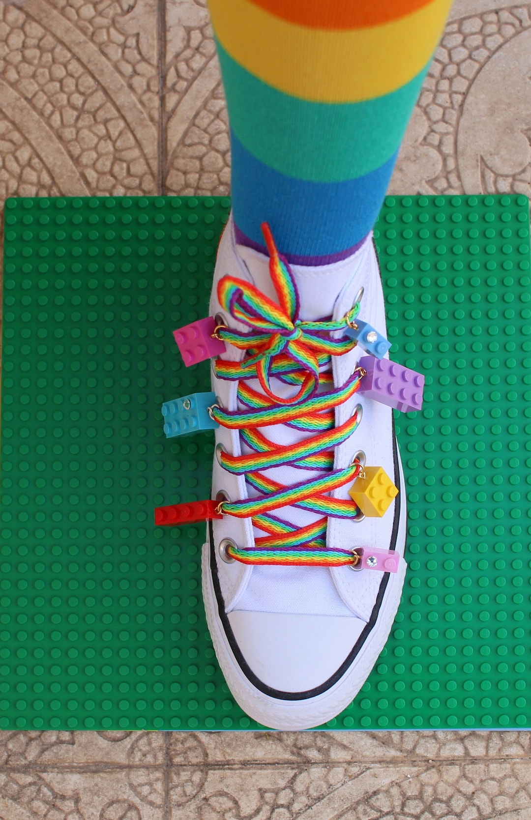 Lot of 15 Shoelace Beadscharms Made From LEGO® Bricks With or Etsy