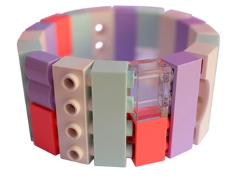 Kawaii Coral bracelet - made from LEGO® bricks on stretchy cords - Fairy Kei - Sweet Lolita