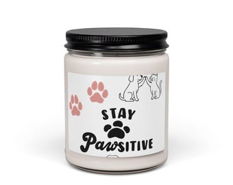 Natural Soy Wax Candle with 100% Cotton Wick, 50-60 Hour Burn Time, Glossy Label, 12 Aromatic Scents