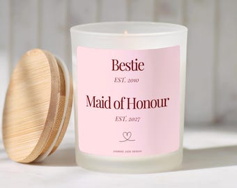 Personalised Bridesmaid Duties Candle, Gift for Bridesmaid Gift, Bridesmaid Candle, Bridesmaid Proposal Gift Bridesmaid Box, Gift from Bride