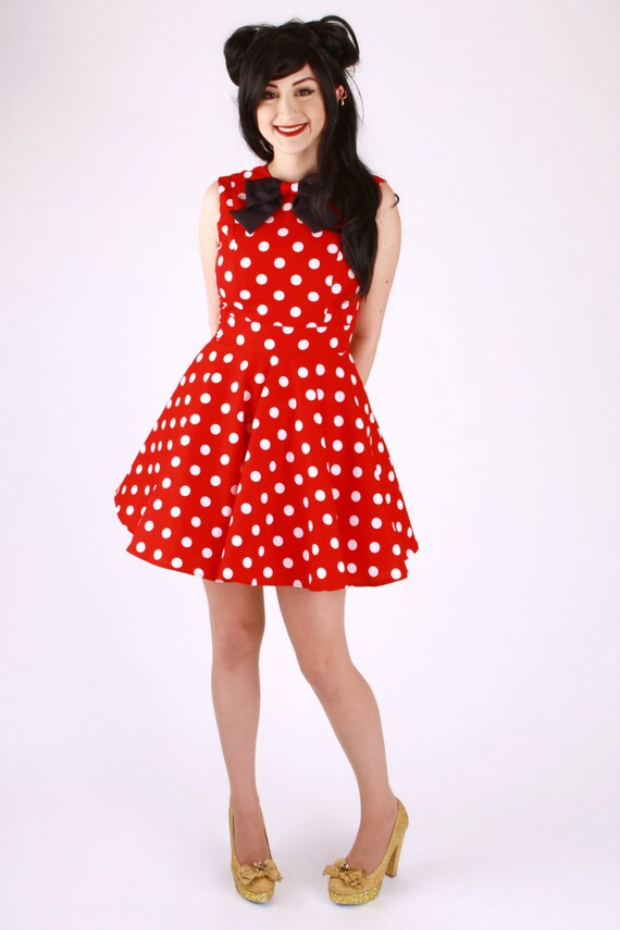 minnie mouse red polka dot dress