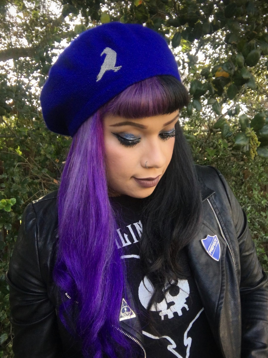 Raven Beret - Etsy