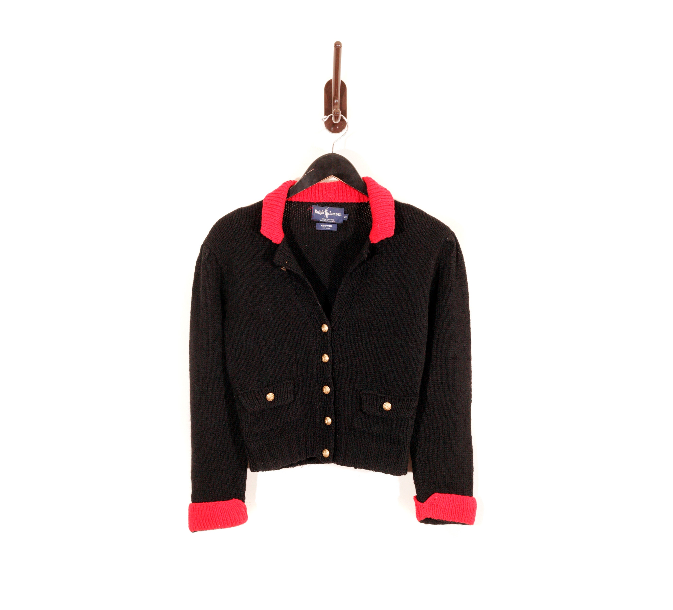 Vintage Ralph Lauren Black Cropped Gold 